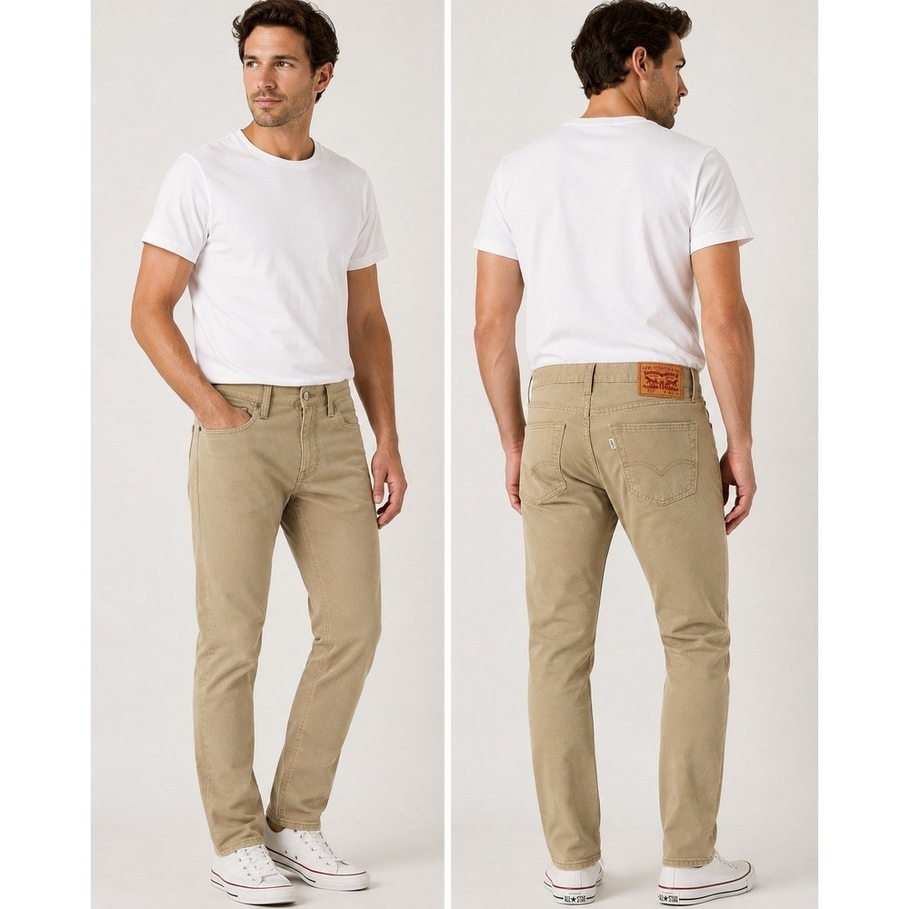 Levis 511 Slim Fit Khaki Tan Pants Mens 30x30 Cotton Blend Stretch Chino 3479